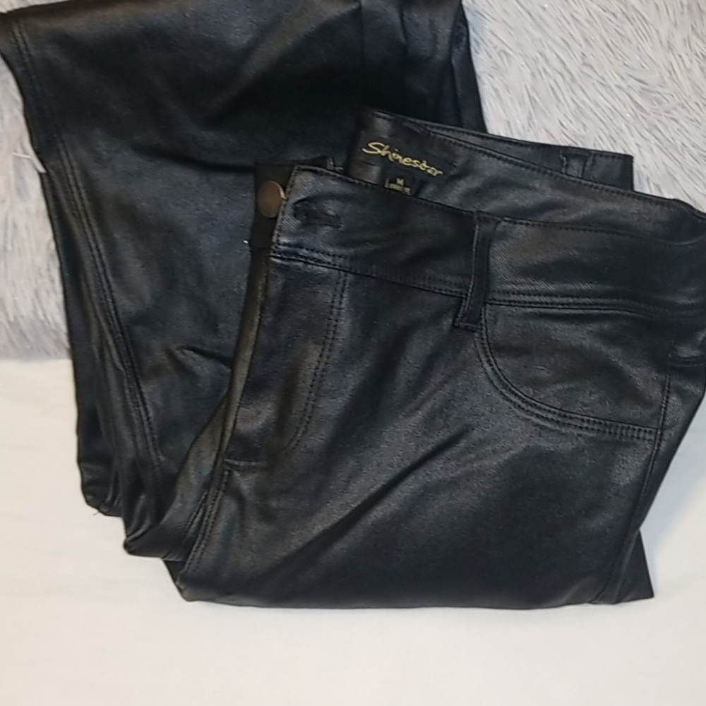 Black leather pants